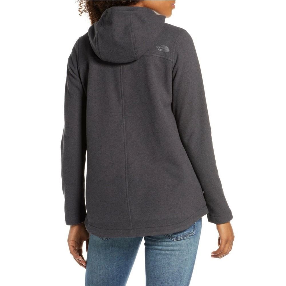 The North Face Knit Stitch Pullover Snap On Hoodie.Heathered Gray. Sz XS